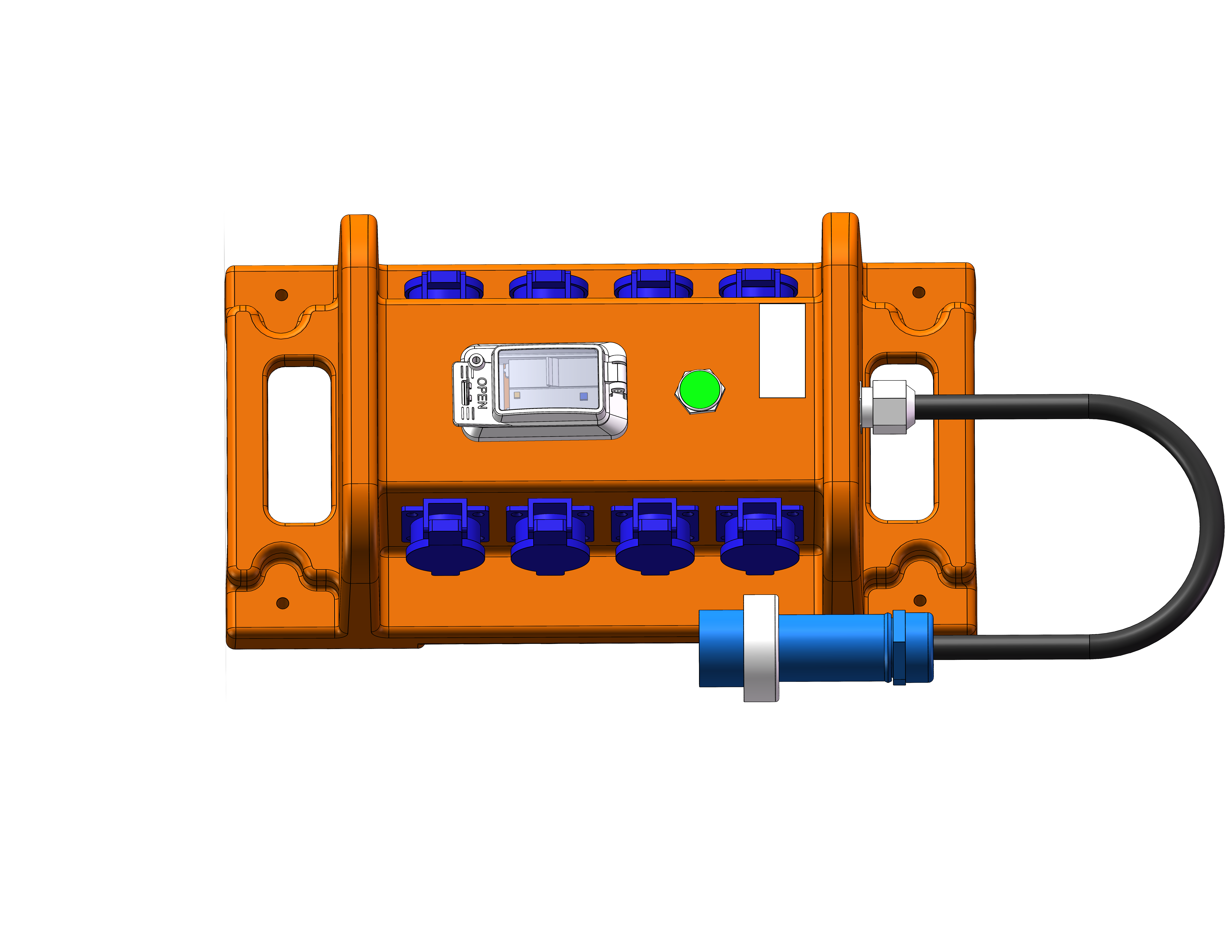 8 Channel Power Distro Boxes Manual Switch 6080w Convenient Power Socket Box