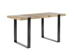 Natural Waterproof Pine Wood Dining Room Tables Matt Light Iron Legs Original