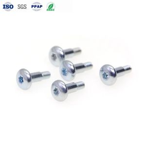 China M4x15mm Carbon Steel Shoulder Screw Pan Head Blue Zinc Plated on sale