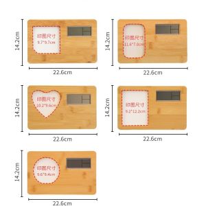 DIY Blank Desktop Sublimation Wooden Photo Frame Digital Clock