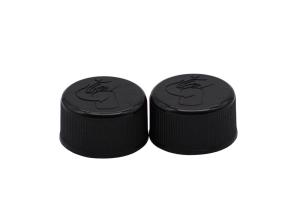 China Customized Plastic Child Proof Cap For Bottles Black 20mm Screw Cap factory