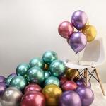 Happy Birthday Helium Party Balloons , 12 Inch Latex Metallic Balloons