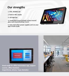 China 7 Inch Industrial Grade Android Embedded Wall POE Touch Screen with Wifi Ethernet No Battery factory