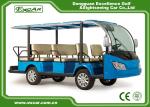 Blue 11 Seater Electric Sightseeing Car With 72V 7.5KW KDS Motor