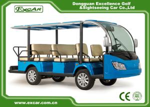 China Blue 11 Seater Electric Sightseeing Car With 72V 7.5KW KDS Motor factory