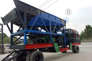 China Discharging Volume 1000L 60Km/h Mobile Concrete Batching Plant factory