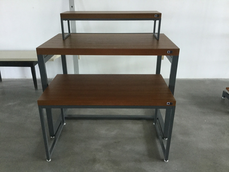 China Wood Top Nesting Table Set with Metal Frame on sale