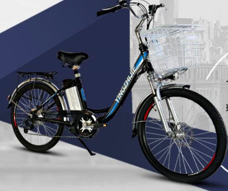 Display Battery Indicator 24 Inch Female Electric Bicycle 250W 7 Speed Gears