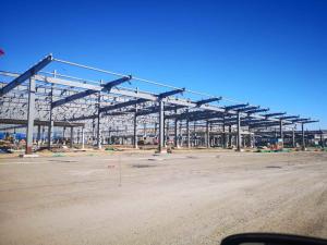 China Modern Drawing Design Prefab Steel Warehouse Buildings Hot Dip Galvanized factory
