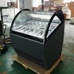 110V 60Hz 208L Gelato Display Cabinet 14 Pans Ice Cream Showcase Display Freezer