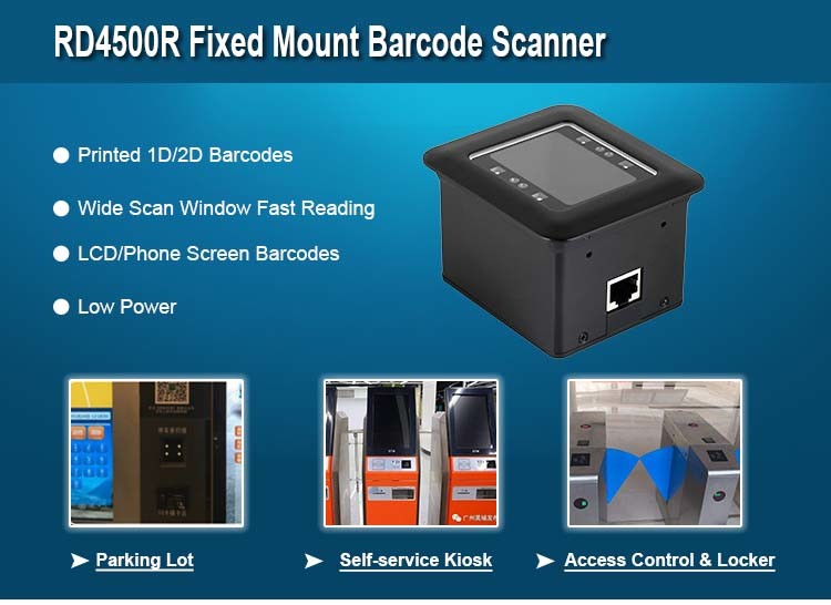 Self Service Machine RS232 RD4500R Fixed Mount QR Scanner