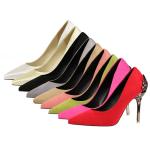 ZM021 1723-1 Frosted Fine-Heeled Super High-Heeled Suede Wedding Shoes Elegant