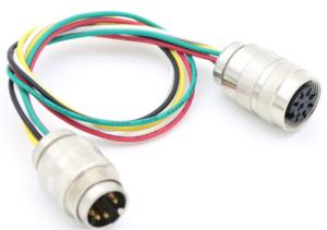 China Ip67 5 Pin 4 Pin Waterproof Circular Connector Male Female Cables 12V 6A 6m M8 factory