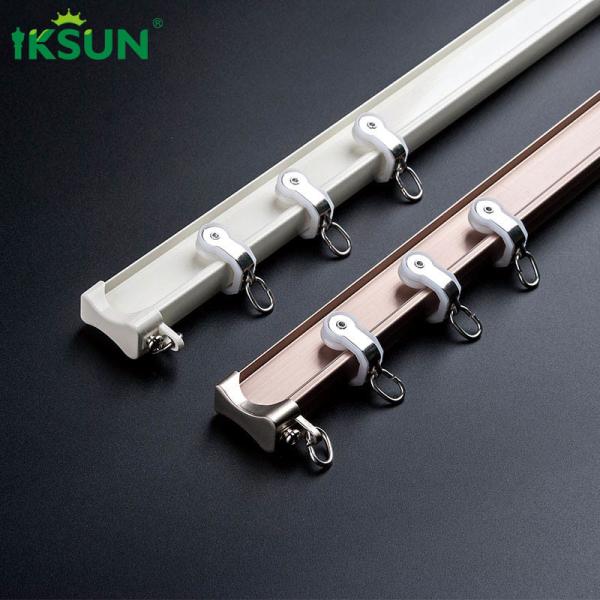 China Embedded Silent Aluminium Curved Curtain Track Width Smooth Gliding factory