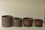 Indoor Hotel Garden Fiber Clay Planter With Hand Carved Finishing Customed Hand
