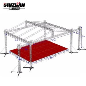 China F34 Stage Light Truss Global Spigot Bolt Lift Tower DJ Stage Aluminium Roof Truss Systems factory