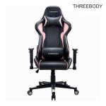 High Back Black And Pink Gaming Chair , Swivels 360 Degrees Pu Leather Office