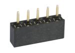 2mm Pitch Female Header Connector Single Row 5 Pin Black Straight Type