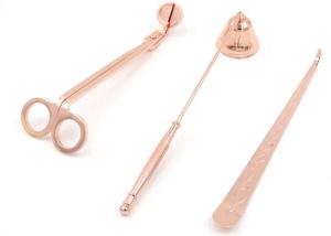China Stainless Steel Candle Wick Hook / Wick Trimming Scissors Three Piece Set factory