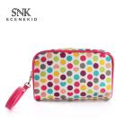 Wholesale Portable Lady Canvas Dot Printed Makeup Travel Bags