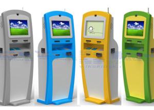 China Free Standing Touch Screen Hotel Lobby Kiosk With Telephone factory