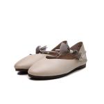 S111 Shoes women autumn 2020 new leather white shoes women one word elastic band
