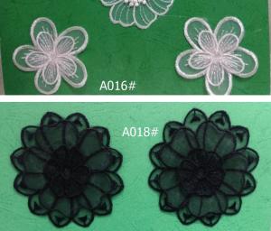 China Garment Accessories Embroidery Organza Applique Flower with Sequin factory