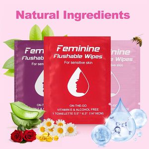 Customized scented On-The-Go Flushable pocket wipes for travel use