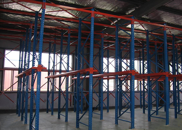 Metal Shelf Pallet Storage Drive In Rack System Powder Coating