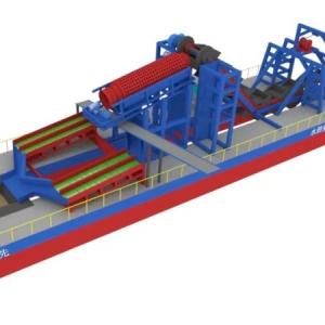 China Suriname Model 14 Inch Pipeline Gold Dredging Machine 660kW 550T factory