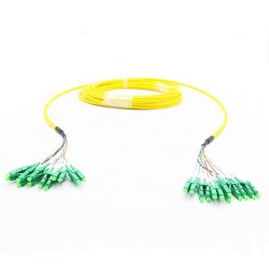 China Ribbon Pre Terminated Multi Fiber Cables Single Mode 12 Core LC/APC-LC/APC LSZH Jacketed factory
