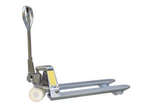 China Stainless Steel Hand Manual Pallet Truck 2500kg Comfortable Handle For Warehouse factory