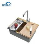Gold Handmade House Kitchen Sinks Single Bowl SUS304 Stainless Steel Kitchen