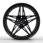5x120.65 Gloss Black 2 Piece Forged Wheels Aluminum Alloy Rims 22 Inches