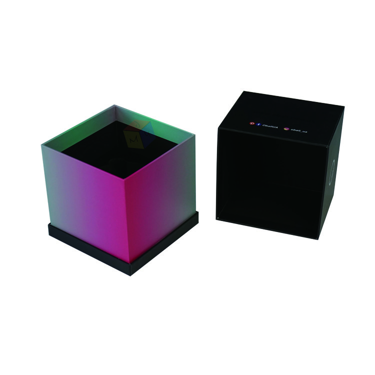Handmade Custom Logo Rigid Paper Cardboard Packaging Lid And Base Gift Box With Eva Foam Insert