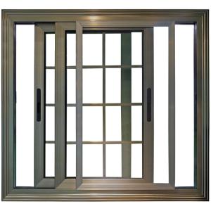 China Frosted Glass Aluminium Sash Windows 3ft Height Side Sliding Window factory
