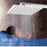 Ultra Thin Stainless Steel Shower Head , Square Rainfall Shower Head Angle