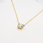 Dainty Name Diamond Pendant Necklace Gold Long Diamond Moon Necklace