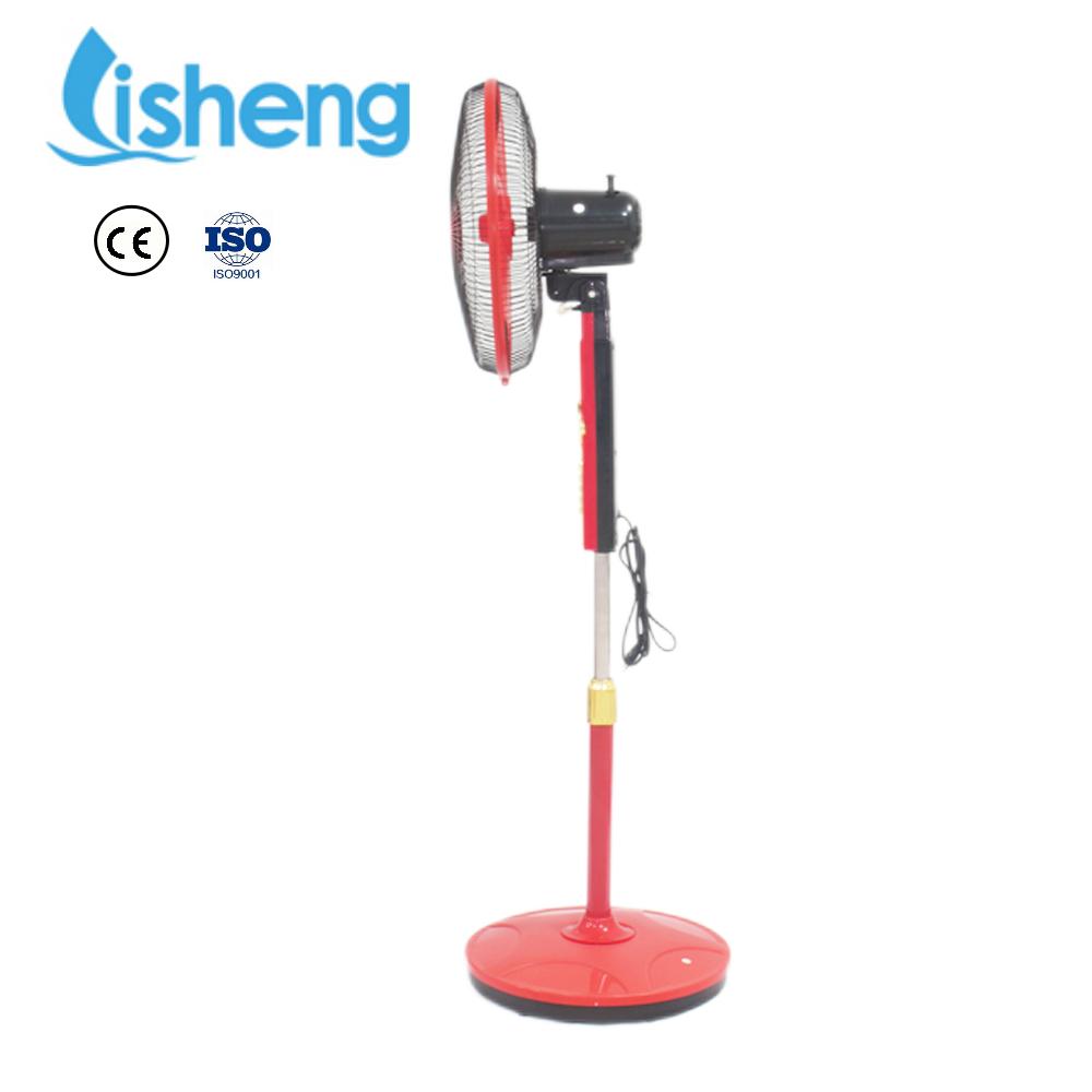 18 Inch Solar Floor Fan Rechargeable With Led Light For Home