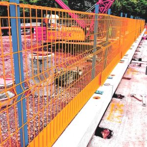 Telescoping Post Edge Protection Barrier With Pin-Lock Adjustment