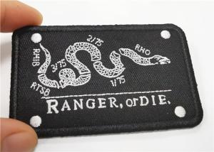 China Clear Colorful Iron On Embroidered Patches Smooth Merrow Border factory