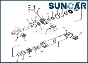 China 209-63-56101 Boom Cylinder Seal Repair Kit Wear Resistance Komatsu PC650-1 Sealing Kits factory