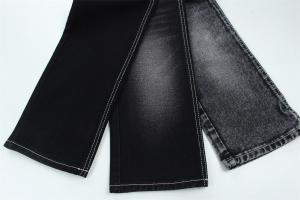 China 190cm 13oz Black Black Cotton Polyester Rigid Denim Fabric For Jeans factory