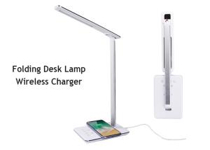 China Eye Caring Foldable Desklamp 10W QI Wireless Charging Pad factory
