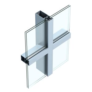 China Modern Commercial Stick Curtain Wall System Architectural Facade Curtain Wall on sale