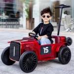 Children's Electric Car with Trailer 12V Battery Power Ride On Car Tractor