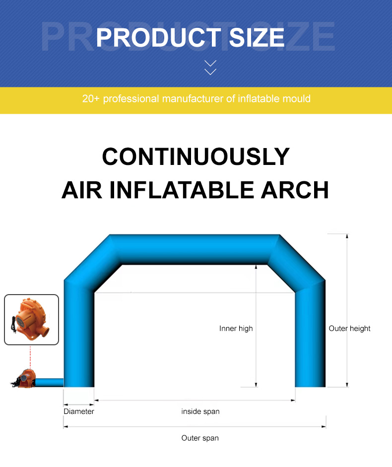 Advertising Sports Event UV Printing Custom Logo Air Arches
