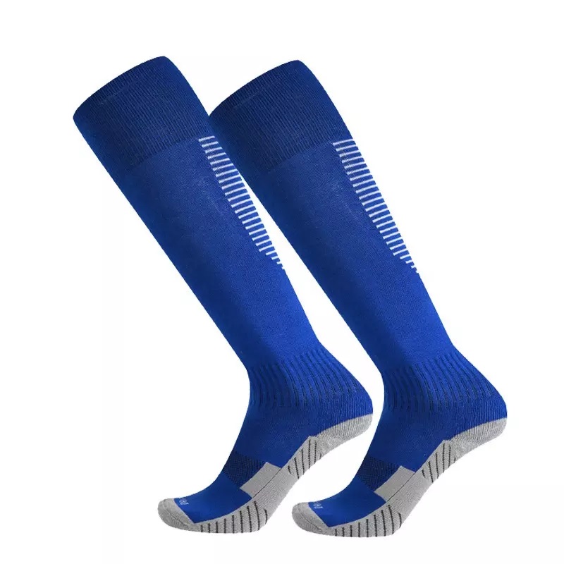 Breathable High Knee Soccer Socks with Custom Anti-Slip Design and Standard Thickness