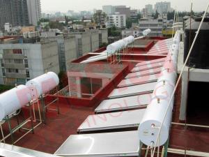 China Black Chrome Blue Film Water Heating System For Home , Flat Panel Solar Collector factory