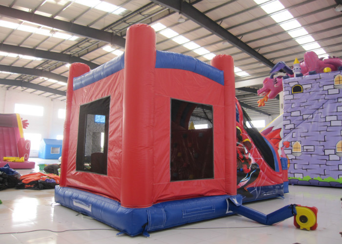 Spiderman inflatable combo for sale fire resistance PVC material inflatable 7 in 1 combo jumping house for sale